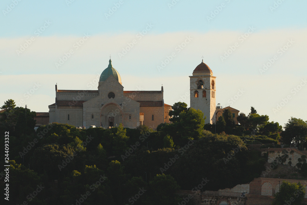 Saint Kiriak cathedral on hill Guasco. Ancona, Italy