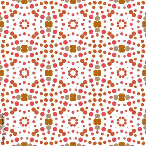 Seamless abstract pattern background with a variety of colored circles.