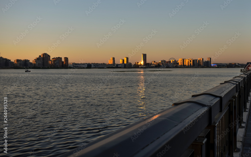 Fototapeta premium city river embankment