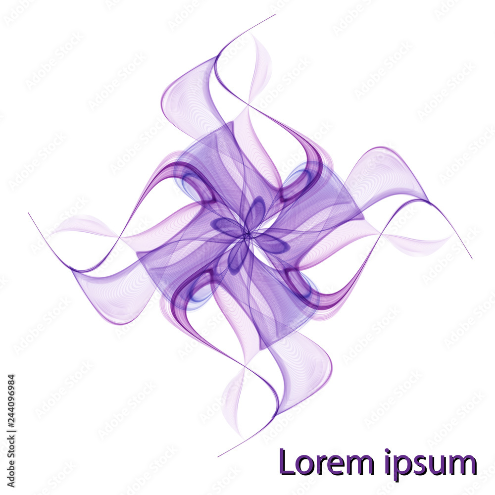 Abstract multicolored waves on white background Abstract multicolored waves on white background