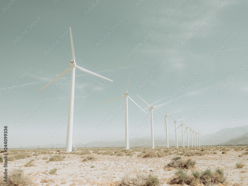 wind turbine in the desert wind turbine in the desert