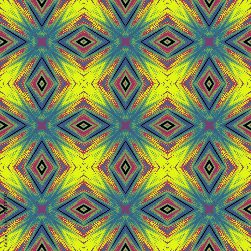 Seamless background pattern with a variety of multicolored lines.