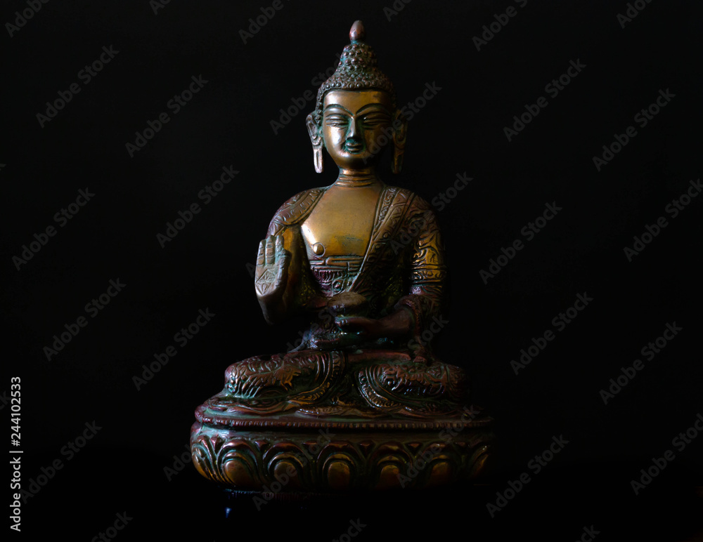 Antique Buddha metal statue