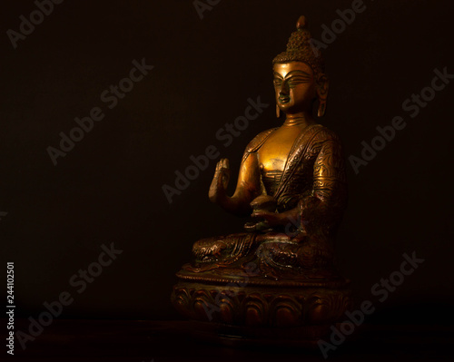 Antique Buddha metal statue