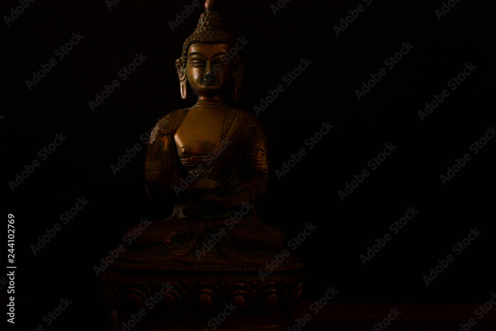 Antique Buddha metal statue