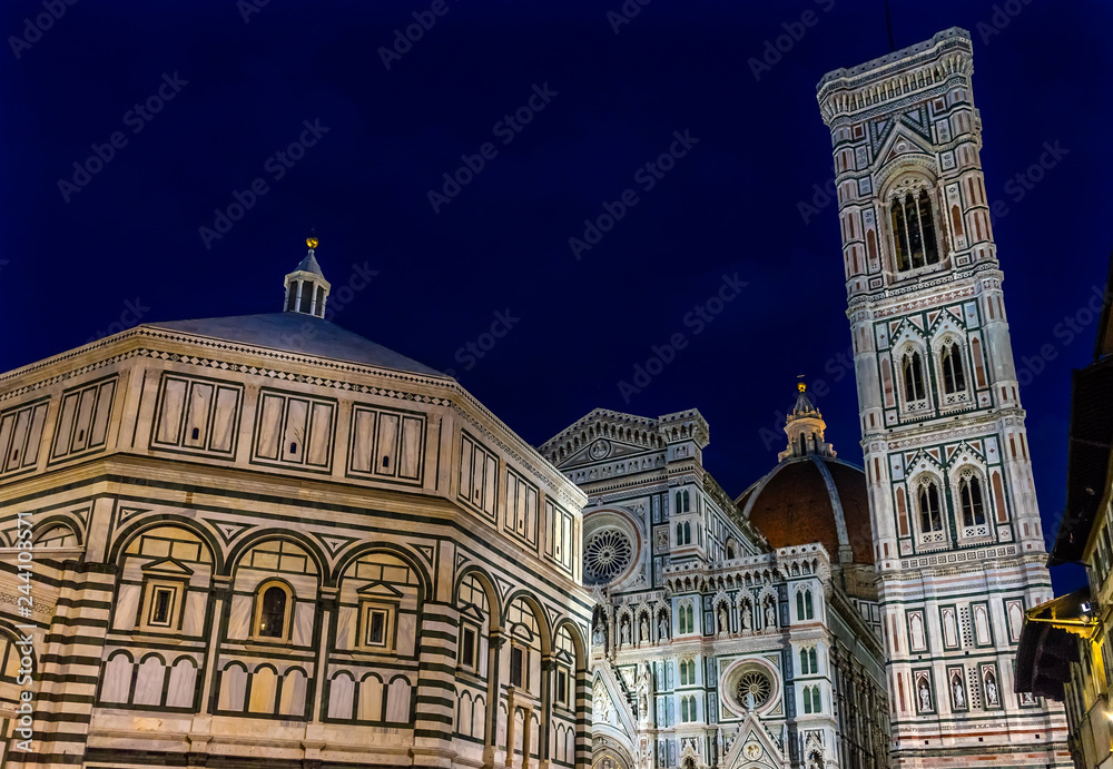 Baptistry Duomo Cathedral Campanile Bell Tower Florence Italy