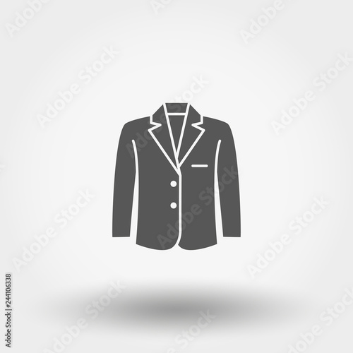 Jacket. Icon. Vector illustration. Silhouette. Flat design