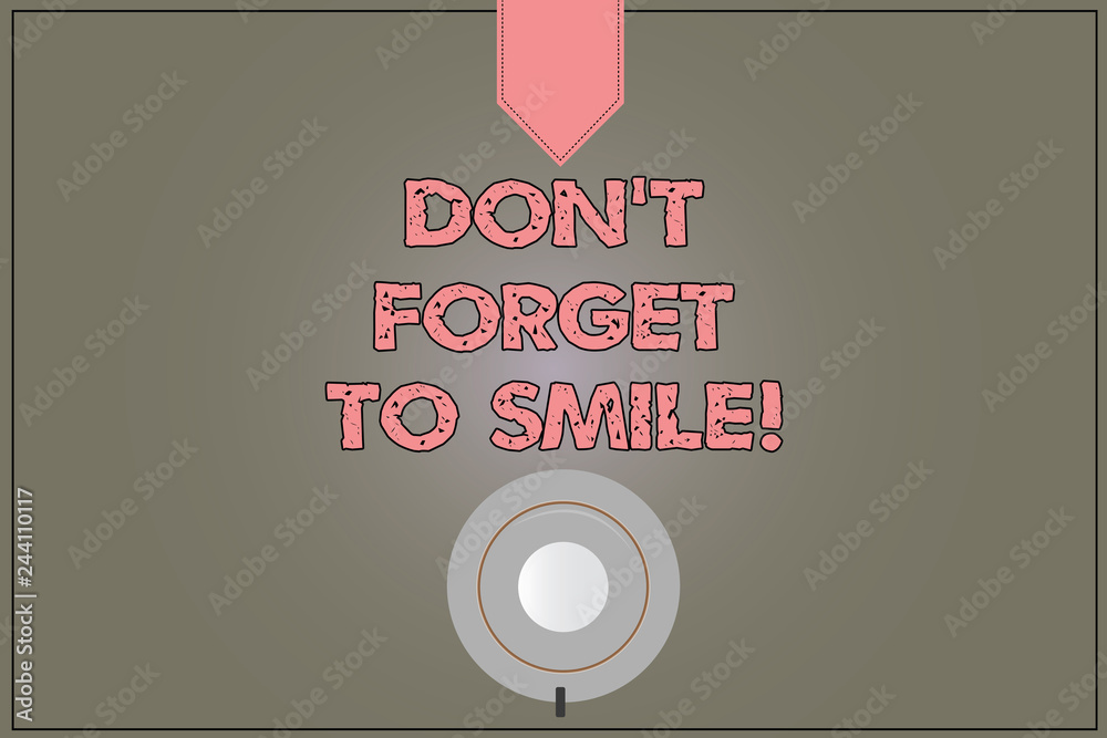 Handwriting text Don T Forget To Smile. Concept meaning Be always cheerful  smiley spread and show happiness Coffee Cup Saucer Top View photo  Reflection on Blank Color Snap Planner Stock Illustration