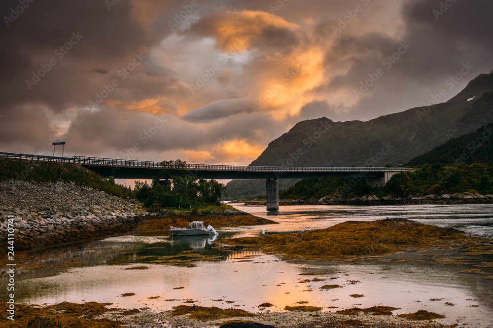 Bridge near  Straumneset, Lofoten Islands, Norway