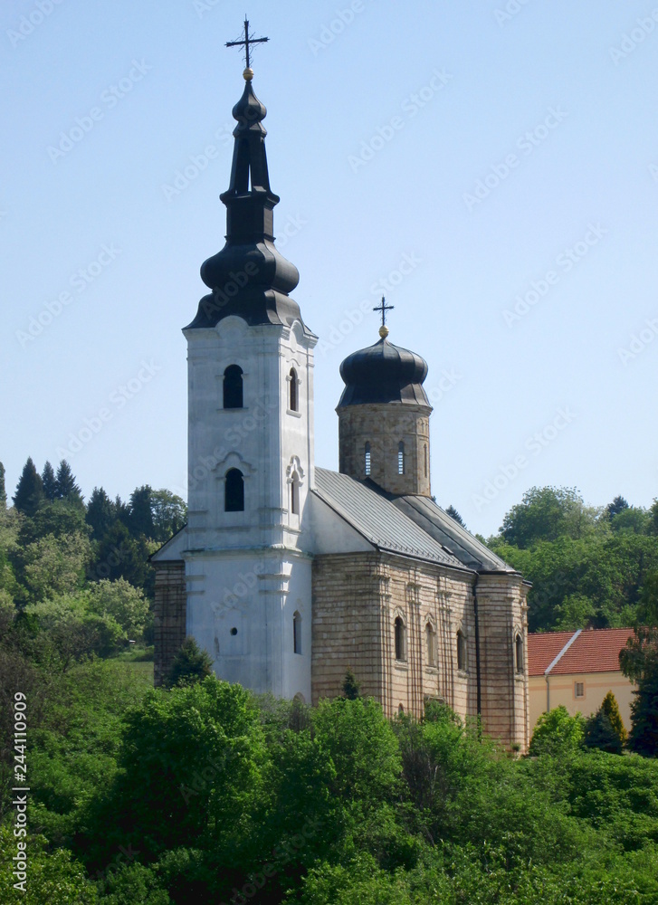 Fruskogorski monastery Sisatovac in national park Fruska Gora, Serbia