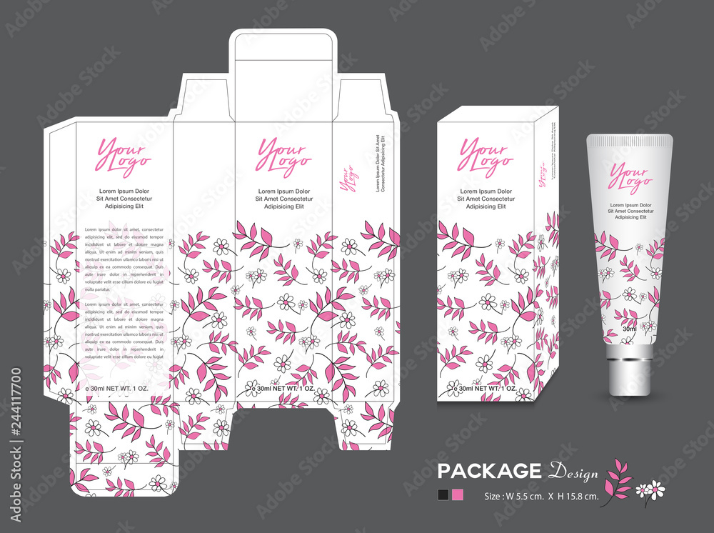 Beauty Cosmetics Packaging Design Templates Body Stock Vector (Royalty  Free) 361320926