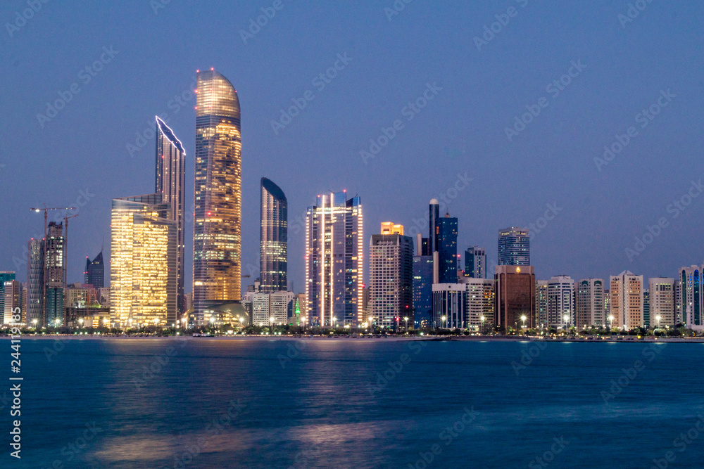 Skyline of Abu Dhabi, United Arab Emirates