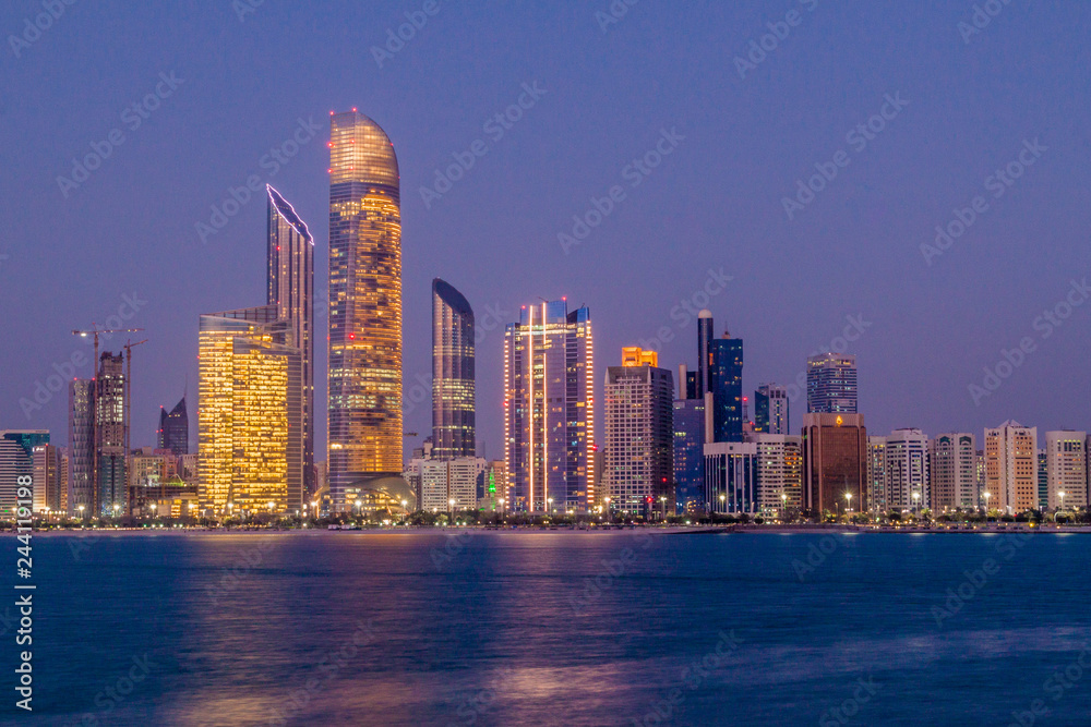 Skyline of Abu Dhabi, United Arab Emirates Skyline of Abu Dhabi, United Arab Emirates