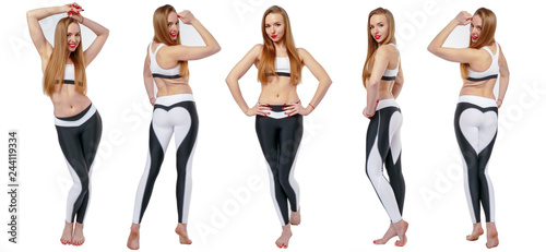 Young attractive woman in fitnes wear