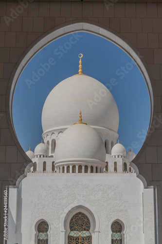 Detail of Sheikh Zayed Grand Mosque in Abu Dhabi, United Arab Emirates