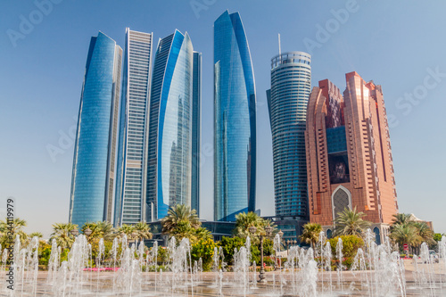 View of skyscrapers in Abu Dhabi, UAE photo