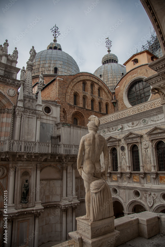 The Doge palace and the back of the Basilica San Marco in Venice
