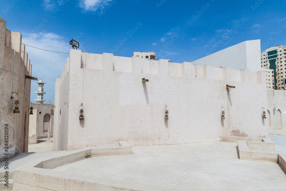 Traditional buildings at the Heritage Area in Sharjah, UAE