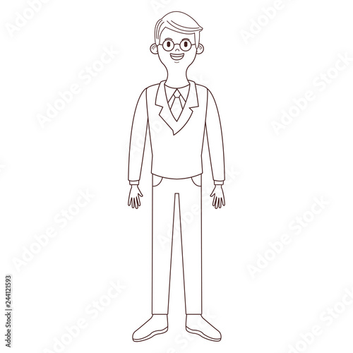 young man body cartoon