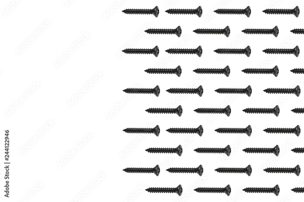 black screws on a white black screws on a white