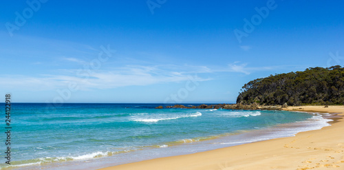 beautiful beach with blue sky in New South Wales Australia