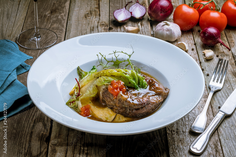 Osso Buko on plate Osso Buko on plate