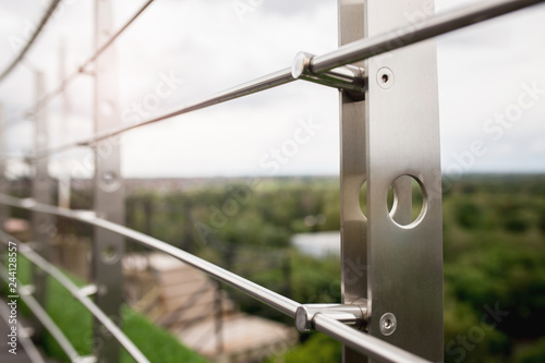 Frameless stainless steel terrace railing