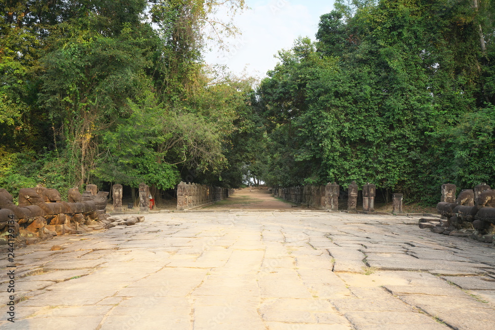 Siem Reap,Cambodia-Januay 12, 2019: The east causeway of Preah Khan, Siem Reap, Cambodia
Siem Reap,Cambodia-Januay 12, 2019: The east causeway of Preah Khan, Siem Reap, Cambodia