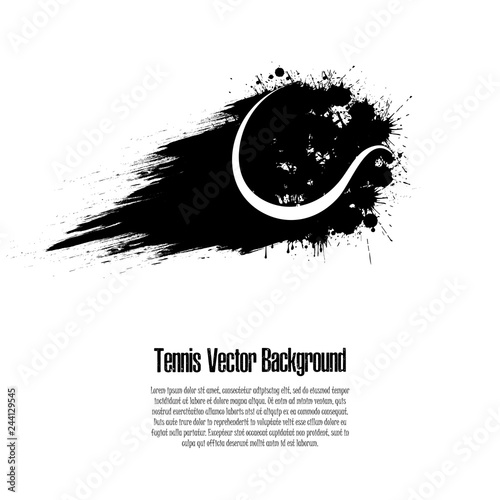 Background abstract tennis ball from blots
