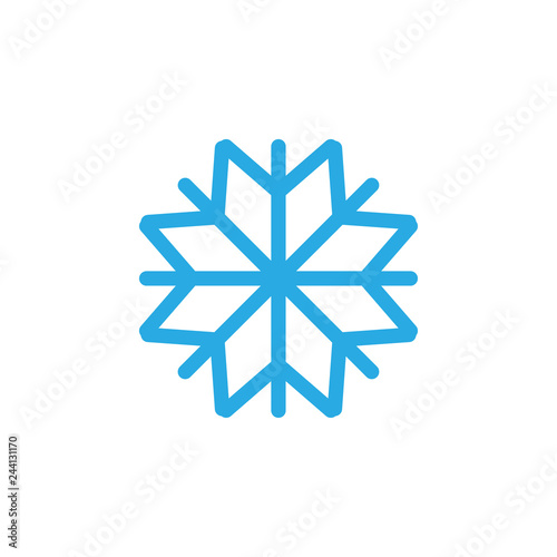 Snowflake icon graphic design template vector