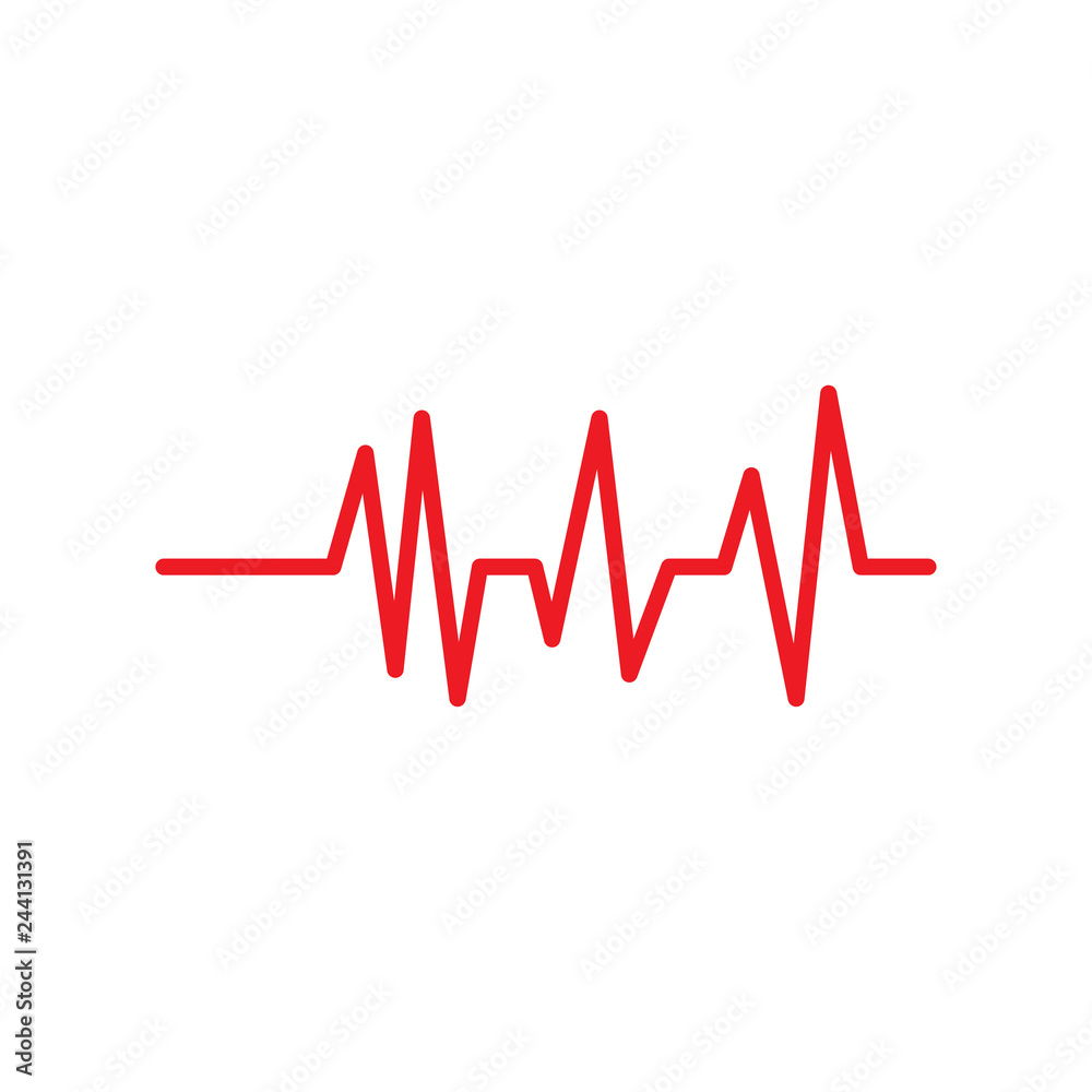 Pulse icon graphic design template vector Pulse icon graphic design template vector