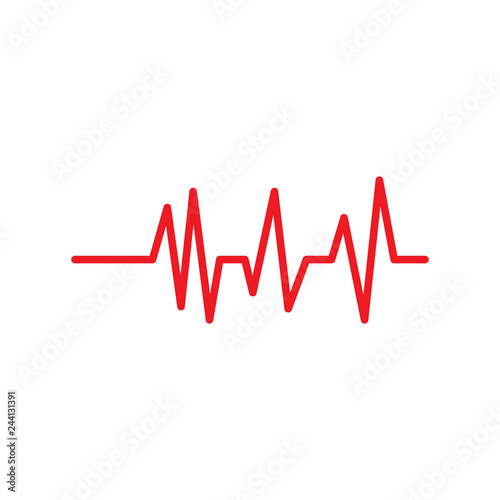 Pulse icon graphic design template vector