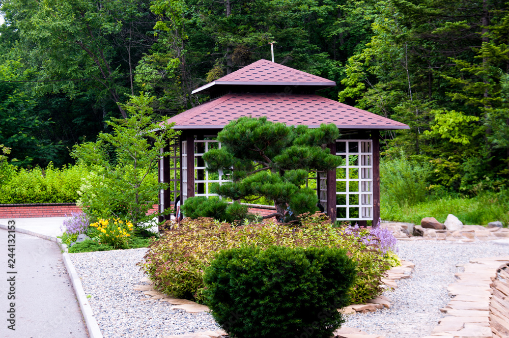 Botanical Garden of Vladivostok, a Chinese-style house Botanical Garden of Vladivostok, a Chinese-style house