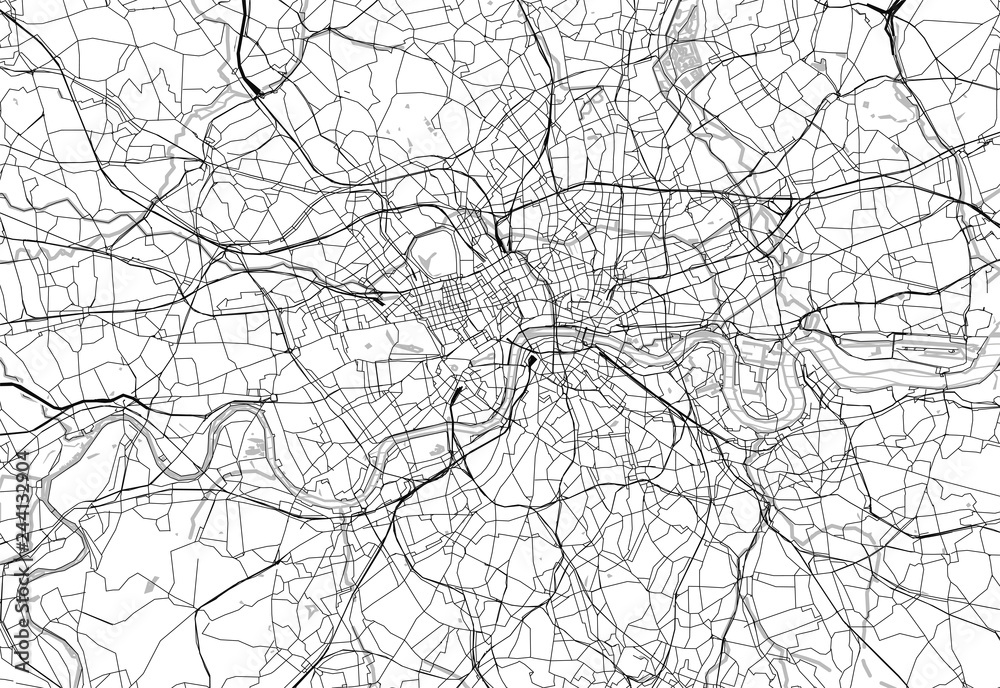 Area map of London, United Kingdom