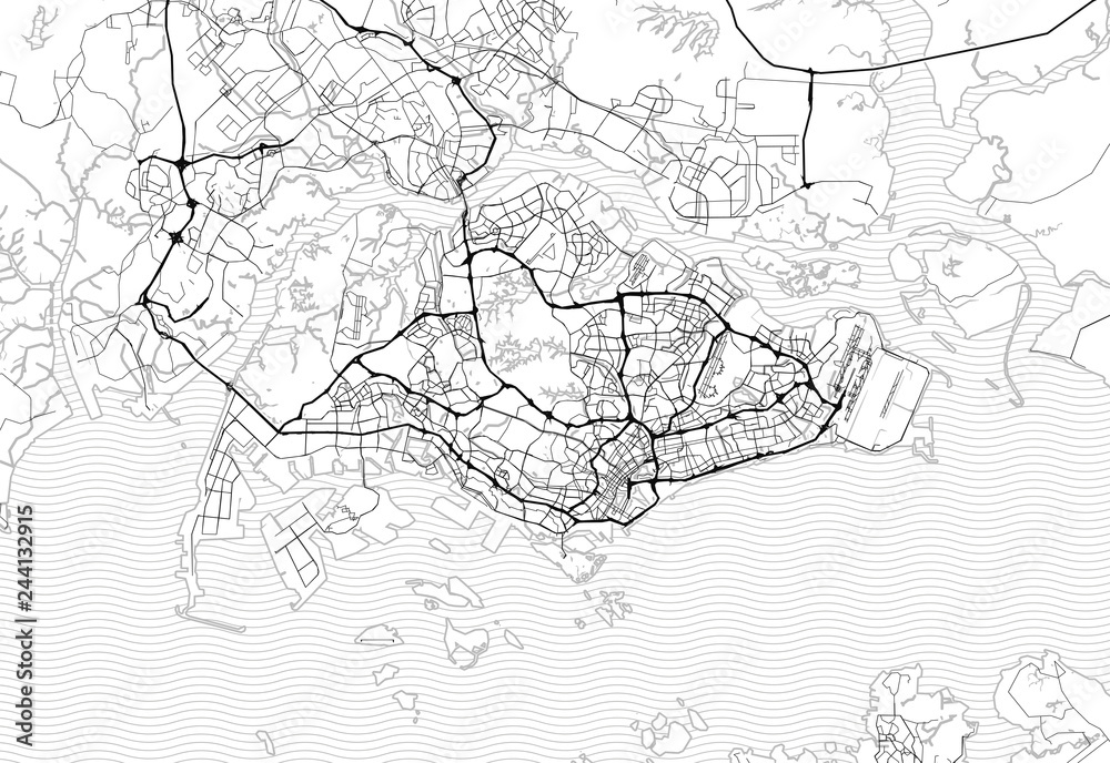 Area map of Singapore, Singapore