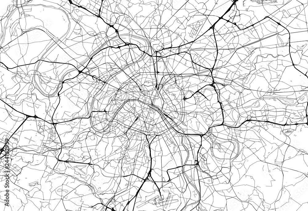Area map of Paris, France