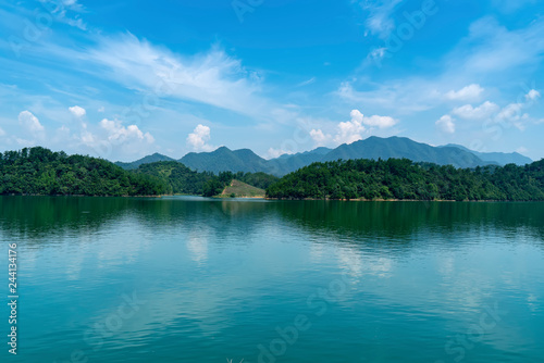 Natural Landscape and Lake Scenery of Qiandao Lake in Hangzhou..