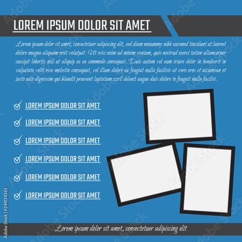 Photo collage in modern style showing Digital Display Advertising.
Flyer design. Business brochure template. Booklet for education, advertisement, presentation, magazine pag.
Eps10 vector.