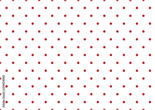 Small red polka dots on white background seamless pattern