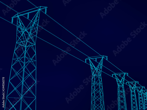 Electrical towers with wires