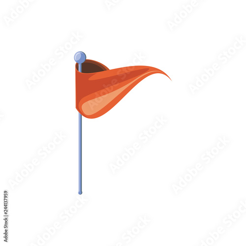 flag marker in stick isolated icon