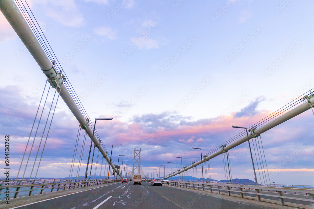鳴門大橋 高速道路の風景