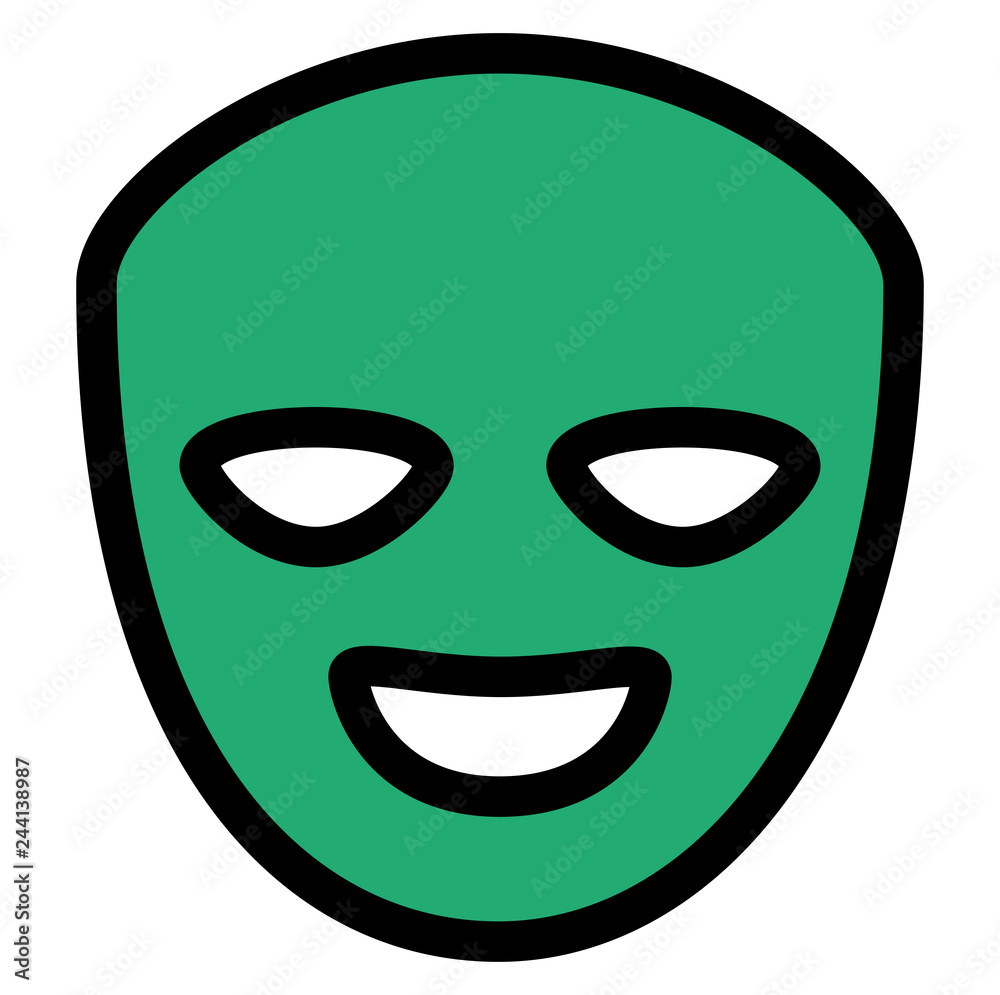 theatrical happy masks isolated icon theatrical happy masks isolated icon