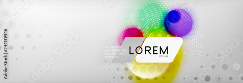 Background abstract - blurred dotted color circle shape, techno bubbles