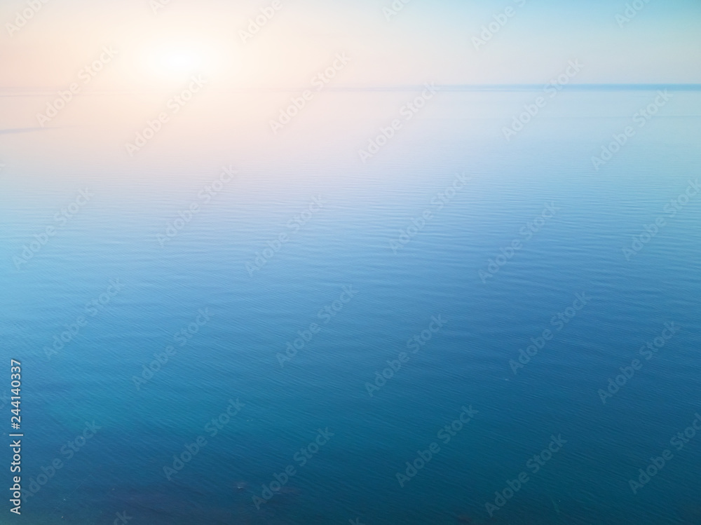 Fototapeta premium Sky background and sea water surface.