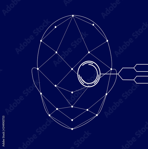  vector illustration face scan and eyes