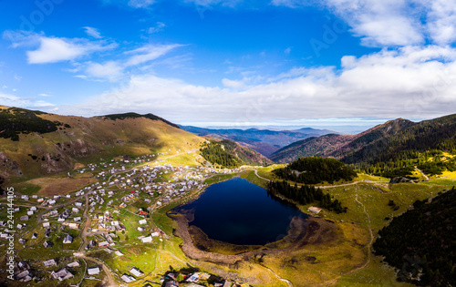 Fototapeta Naklejka Na Ścianę i Meble -  Photo of the  natural Prokosko lake taken by drone
