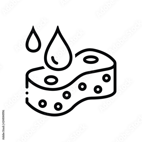 Black line icon for absorb 