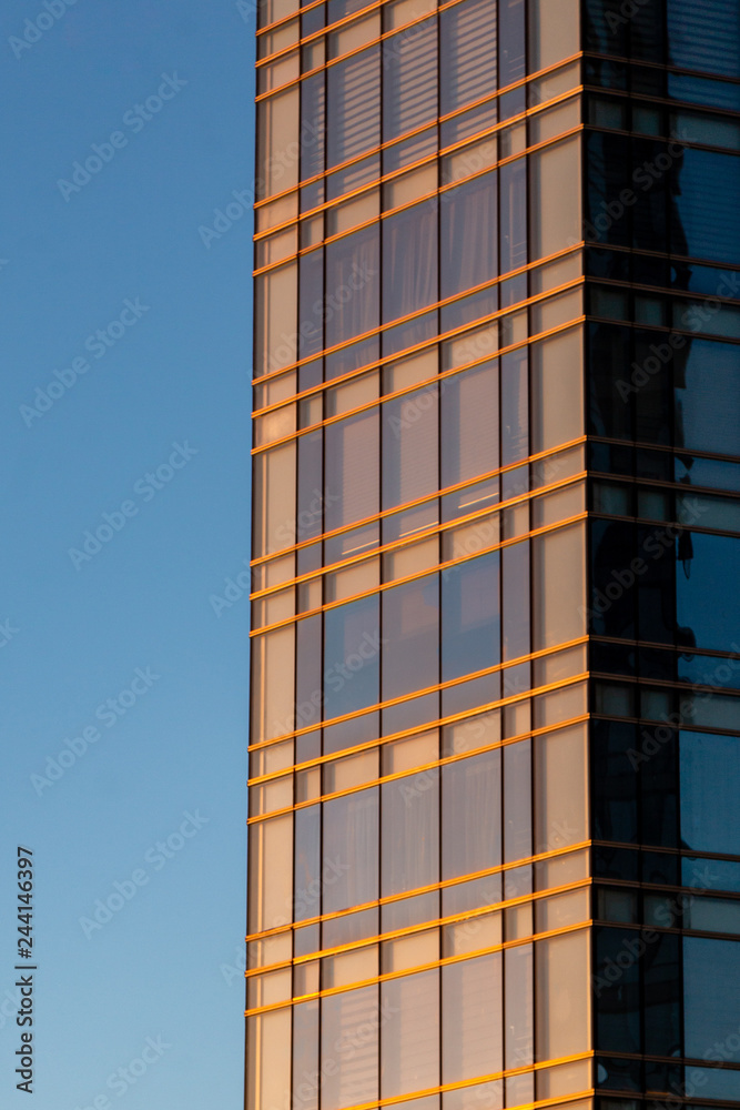 Morning Sunlight Hitting an Office Building Morning Sunlight Hitting an Office Building