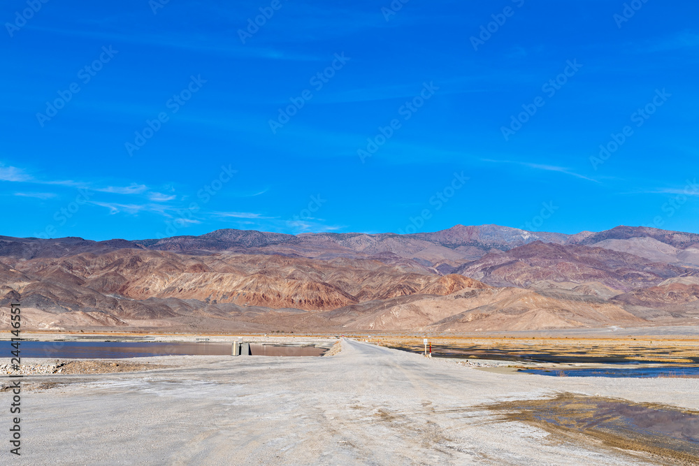 Service road through the Owens Lake Project, California, USA